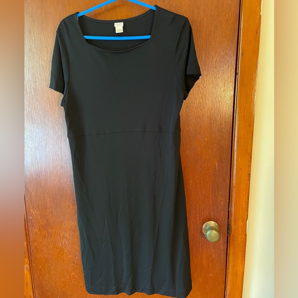 J Jill black rayon dress